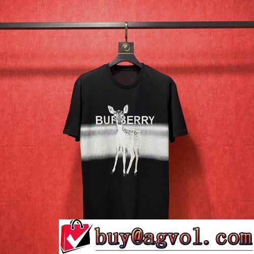 2022春夏 プリント 2色可選 バーバリースーパーコピー 激安 半袖Tシャツ 収縮性のある 個性的なデザ