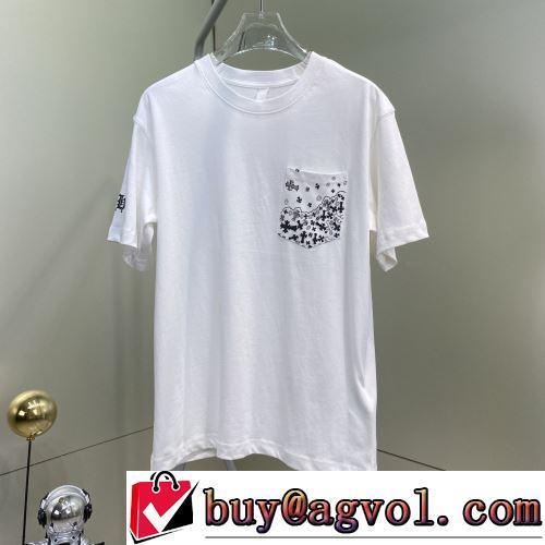早くも完売している 2022春夏 カジュアル クロムハーツブランドコピー 半袖Tシャツ 縦には伸びにくい 2色可選