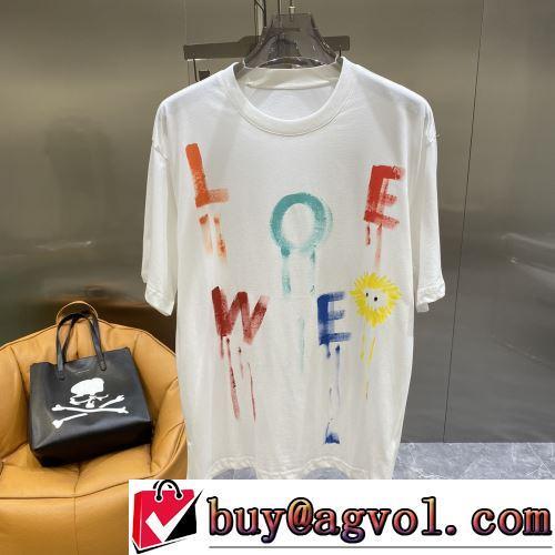 2022春夏 ラックスした雰囲気 高品質 人気 半袖Tシャツ 2色可選 優しいフィット感 ロエベブランドコピー