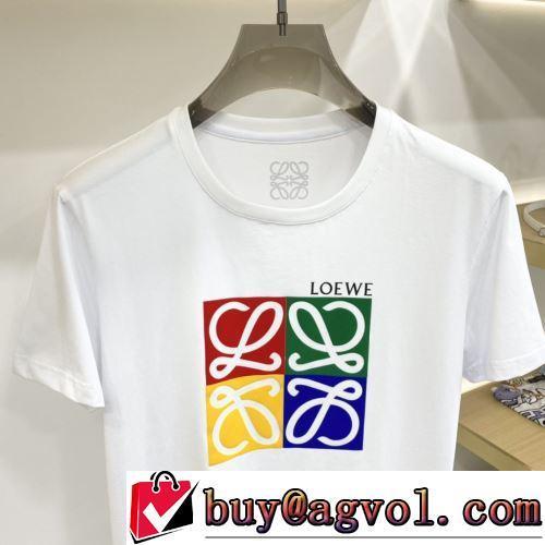 選べる極上 2色可選 柔らかい手触り 半袖Tシャツ 使い勝手抜群 ロエベ偽物ブランド 2022春夏 高品質