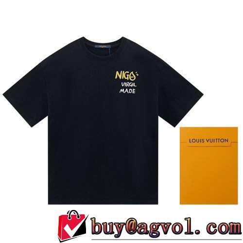ルイ ヴィトンブランド コピー プリント 2色可選 ラックスした雰囲気 半袖Tシャツ 今買い◎得 2022春夏 優しいフィット感