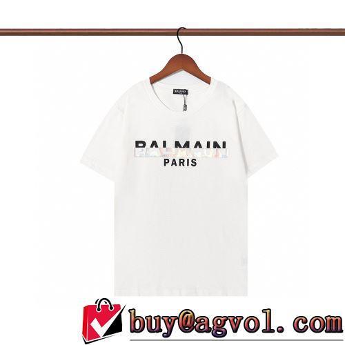 お洒落に魅せる カジュアル 2色可選 半袖Tシャツ バルマンコピーブランド 吸汗速乾 2022春夏 個性的 