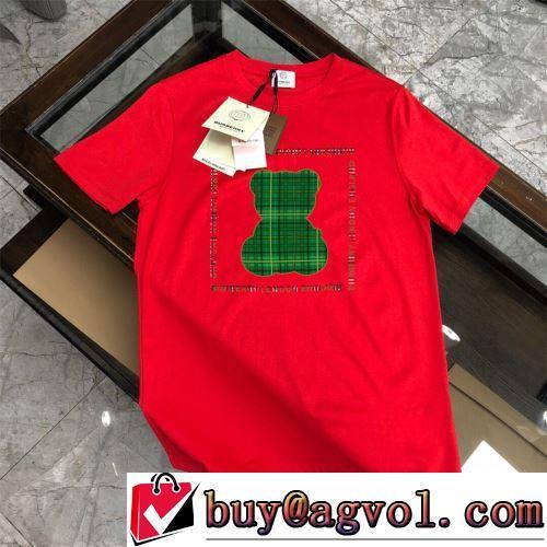 ラウンドネック 2022春夏 活用できるアイテム 3色可選 Tシャツ デザイン性の高い 快適な着心地 BURBERRY偽物ブランド