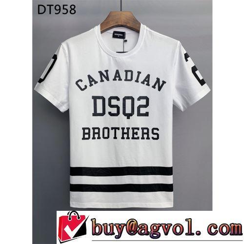 DSQUARED2偽物ブランド 2022春夏 気軽にカジュアルに使える 2色可選 Tシャツ 落ち着いた質感 ラウンドネック