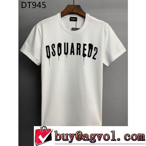 スタイリッシュな印象 ラウンドネック 2色可選 2022春夏 DSQUARED2ブランドコピー 半袖Tシャツ 長く愛用できる