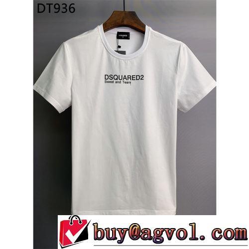 しわになりにくい 2022春夏 一番人気の新作はこれ 半袖Tシャツ ディースクエアードスーパーコピー 2色可選