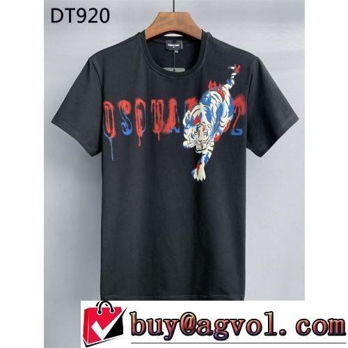 2色可選 プリント 今話題の最新作 半袖Tシャツ 収縮性のある ディースクエアードコピー ブランド 2022春夏 クールビズ