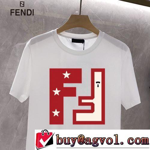 FENDIブランドコピー 2022春夏 半袖Tシャツ 可愛く上品な雰囲気 2色可選 デザイン性の高い