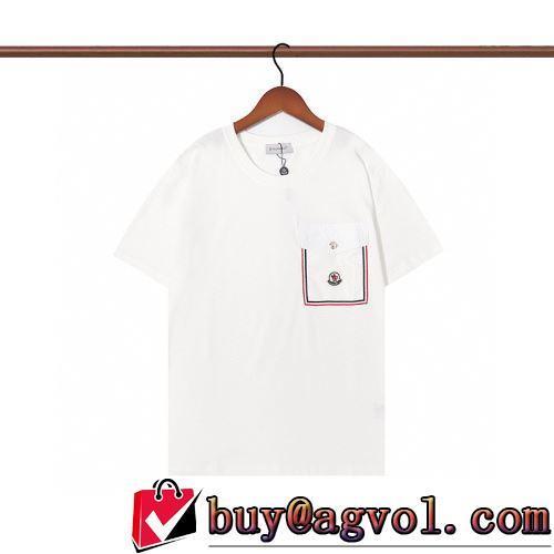 Tシャツ 3色可選 ラウンドネック 今一番HOTな新品 カジュアル 通気性に優れた 2022春夏 MONCLER偽物ブランド