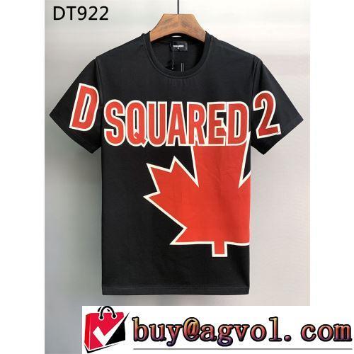 デザイン性の高い ディースクエアードブランド 偽物 通販 2022春夏 Tシャツ 2色可選 大絶賛の履き心地! プリント 快適
