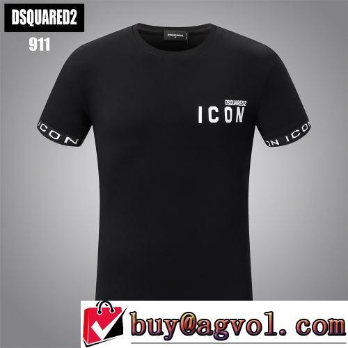半袖Tシャツ 2022春夏 縦には伸びにくい クールビズ 海外セレブ愛用 2色可選 ディースクエアード偽物ブランド