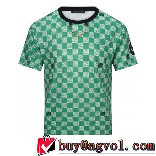 ファッション 人気 2色可選 デザイン性の高い ラウンドネック 半袖Tシャツ LOUIS VUITTONブランド 偽物 通販 2022春夏