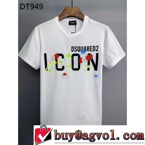 コスパ最高のプライス 2022春夏 2色可選 DSQUARED2ブランド コピー 使い勝手抜群 レジャー 半袖Tシャツ 乾きやすい