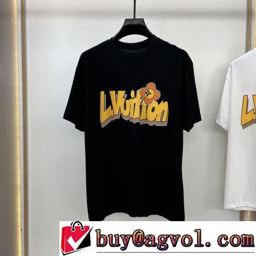 半袖Tシャツ 2色可選 クールビズ 2022春夏 LOUIS VUITTONブランドコピー 売れ筋のいい ラウンドネック