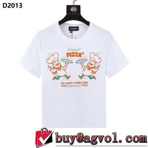 プリント お洒落に魅せる DSQUARED2偽物ブランド 高品質 人気 2022春夏 半袖Tシャツ 2色可選 通気性に優れた