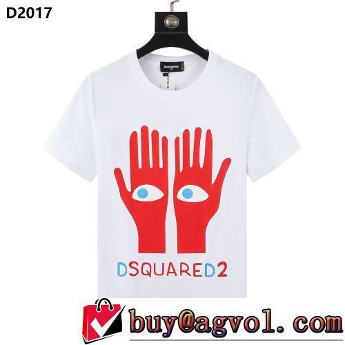DSQUARED2ブランドスーパーコピー 個性的なデザ 細身のシルエット 半袖Tシャツ 2022春夏 2色可選 自分らしいスタイリング