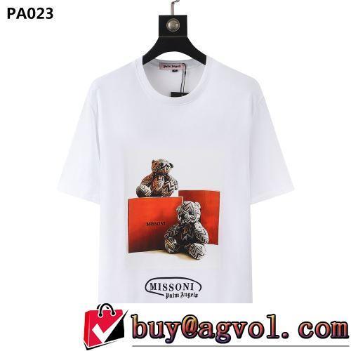 Palm Angels ブランド コピー 2022春夏 半袖Tシャツ 最安値に挑戦 クールビズ 縦には伸びにくい 2色可選