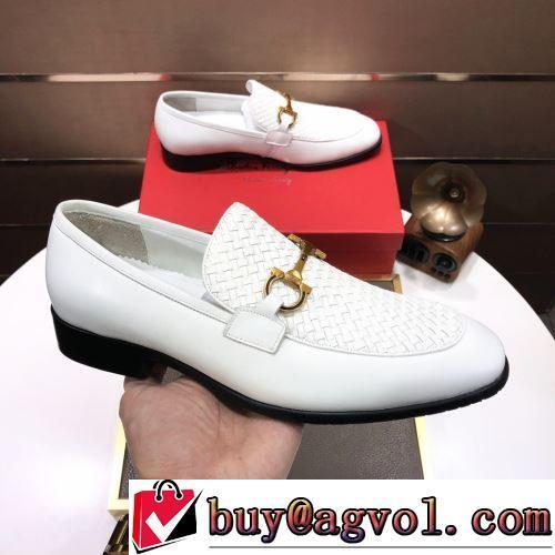 2022新作 耐久性のある 高級本革 FERRAGAMOコピー レザーシューズ靴