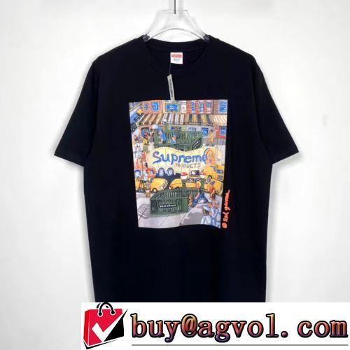 2022春夏 目玉商品 使い勝手抜群 シュプリームコピーブランド 2色可選 半袖Tシャツ 柔らかい手触り