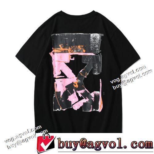 柔らかい手触り 2色可選 半袖Tシャツ OFF-WHITE オフホワイトブランド コピー ずっと人気♪ 2022春夏 カジュアル
