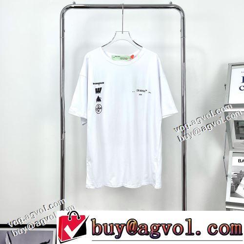 収縮性のある 2022春夏 半袖Tシャツ OFF-WHITE オフホワイトコピー ランキング商品 2色可選 優しいフィット感