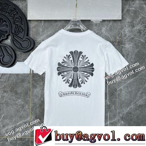 愛らしさ抜群！収縮性のある レジャー 2022春夏 半袖Tシャツ クロムハーツスーパーコピー 着回し度抜群 2色可選