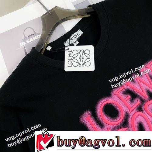 特別人気感謝SALE ロエベスーパーコピー 激安 プリント 半袖Tシャツ 吸汗性に優れ 2022春夏 乾きやすい