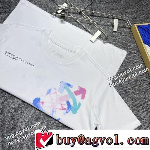 吸汗性に優れ おすすめ/オススメ 2色可選 ラウンドネック 半袖Tシャツ 2022春夏 高品質 OFF-WHITE オフホワイトコピー