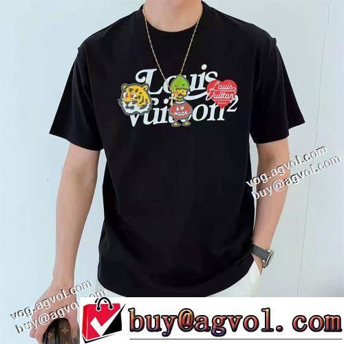 2022春夏 2色可選 ルイ ヴィトンブランド コピー スタイリッシュな印象 半袖Tシャツ 自然な肌触り 柔らかい手触り