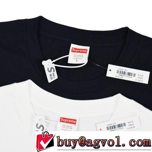 ファッション 人気 2022春夏 シュプリームブランド コピー 半袖Tシャツ ラウンドネック  Supreme Stack Tee 22ss 通気性に優れた 2色可選 デザイン性の高い