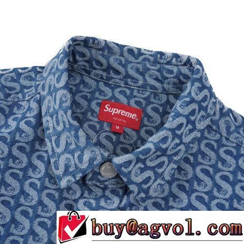 スタイリッシュな印象 ジャケット シュプリームコピー コーデに合わせやすい Supreme FW21 Week 7Monogram Denim Shirt 2022新作 機能性・耐久性抜群 デザイン性の高い 2色可選