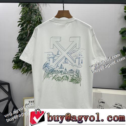 OFF-WHITE オフホワイトブランド コピー 男女兼用 2022春夏 おすすめ/オススメ 半袖Tシャツ ラックスした雰囲気 気軽にカジュアルに使える