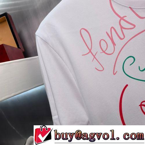 デザイン性の高い 自分らしいスタイリング 半袖Tシャツ 個性的なデザイン 2色可選 2022新作 フェンディスーパーコピー