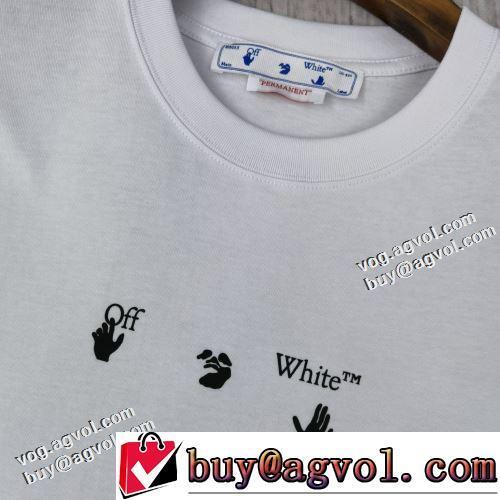 自分らしいスタイリング デザイン性の高い ラウンドネック 半袖Tシャツ OFF-WHITE オフホワイト偽物ブランド 大注目！2022春夏 男女兼用