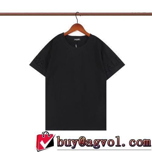半袖Tシャツ 大人のセンスを感じさせる ラックスした雰囲気 2022春夏 吸汗性に優れ 3色可選 バルマンスーパーコピー 激安