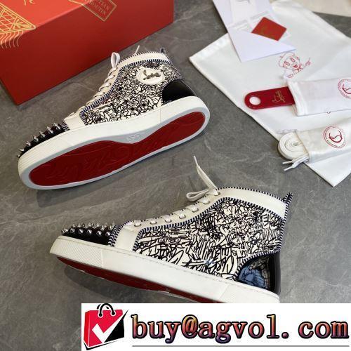 2022新作 コスパ最高のプライス ずっと人気♪ CHRISTIAN LOUBOUTINブランドコピー ハイトップシューズ お洒落に魅せる 高品質