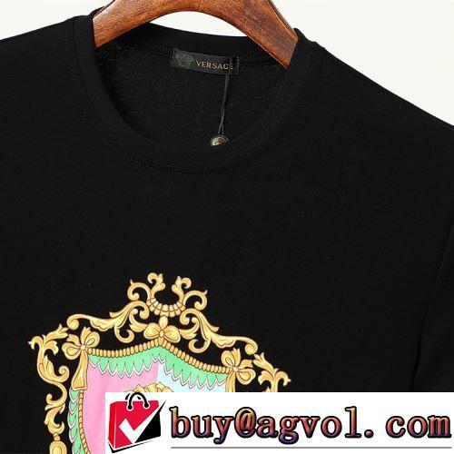 超目玉 2022春夏 2色可選 半袖Tシャツ 優しいフィット感 レジャー VERSACE偽物ブランド