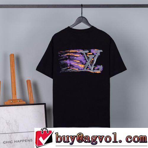 2022新作 オリジナル 半袖Tシャツ 2色可選 ラックスした雰囲気 ラウンドネック LOUIS VUITTONブランド 偽物 通販