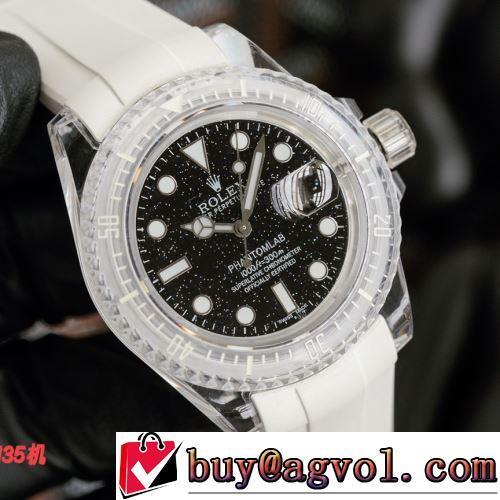 お洒落に魅せる 機械式（自動巻き）ムーブメント ROLEX偽物ブランド 2022新作 シリコン 腕時計 カレンダー機能付き 3色可選