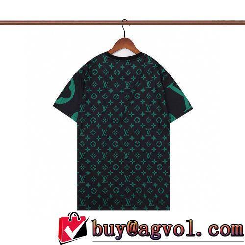 2022春夏 半袖Tシャツ 2色可選 人気販売中 柔らかい手触り プリント LOUIS VUITTONブランド 偽物 通販