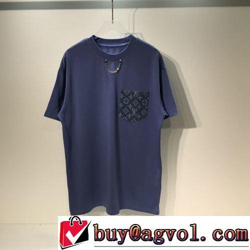3色可選 大きめサイズ 2022春夏 ラックスした雰囲気 高品質 人気 半袖Tシャツ LOUIS VUITTONコピーブランド