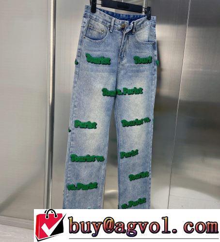 ジーンズ ストレートデニムパンツ ルイ ヴィトン偽物ブランド 伸縮性のある 2022春夏 刺繍使い 選べる極上