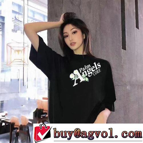 男女兼用 半袖Tシャツ 2022春夏 柔らかい手触り パーム エンジェルス 偽物ブランド 優美なお出かけスタイル 2色可選