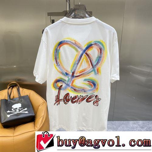 2022春夏 ラックスした雰囲気 高品質 人気 半袖Tシャツ 2色可選 優しいフィット感 ロエベブランドコピー