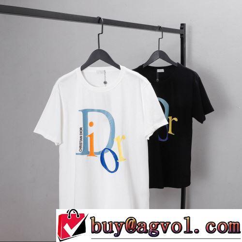 サイズ豊富 半袖Tシャツ ディオールブランド 偽物 通販 柔らかい手触り 2022春夏 2色可選 使い勝手抜群