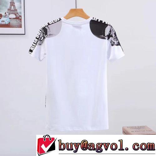 収縮性のある 希少価値大！ 半袖Tシャツ ラックスした雰囲気 2色可選 フィリッププレイン偽物ブランド 2022春夏