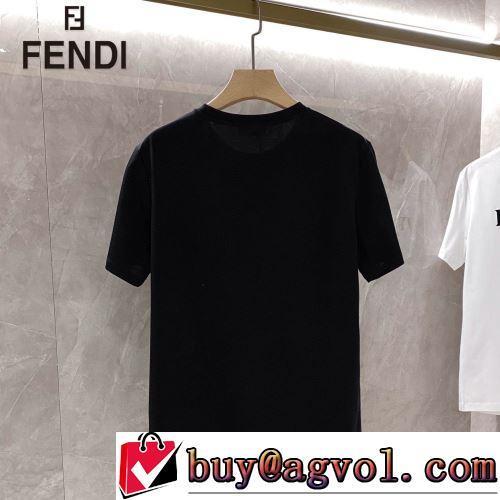 FENDIブランドコピー 2022春夏 半袖Tシャツ 可愛く上品な雰囲気 2色可選 デザイン性の高い