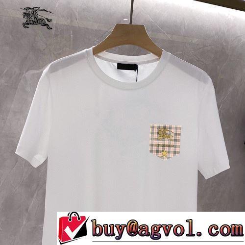 2022春夏 シンプル 注目のアイテム 半袖Tシャツ 2色可選 バーバリーコピーブランド しわになりにくい