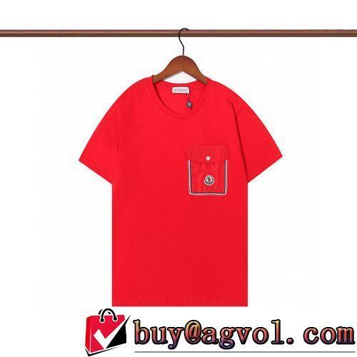 Tシャツ 3色可選 ラウンドネック 今一番HOTな新品 カジュアル 通気性に優れた 2022春夏 MONCLER偽物ブランド