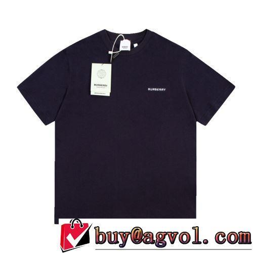 半袖Tシャツ 3色可選 BURBERRYブランド コピー 一番人気の新作はこれ オリジナル 2022春夏 クールビズ 縦には伸びにくい